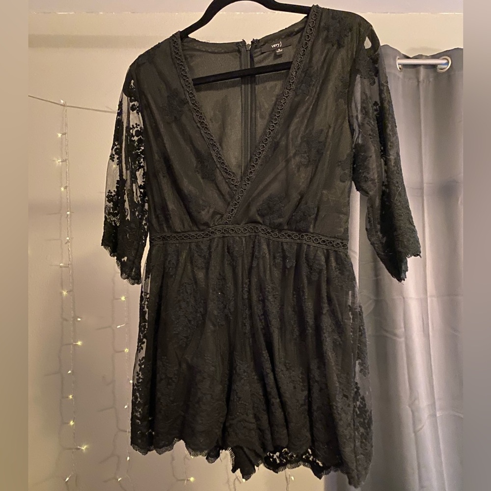 Lacy black romper